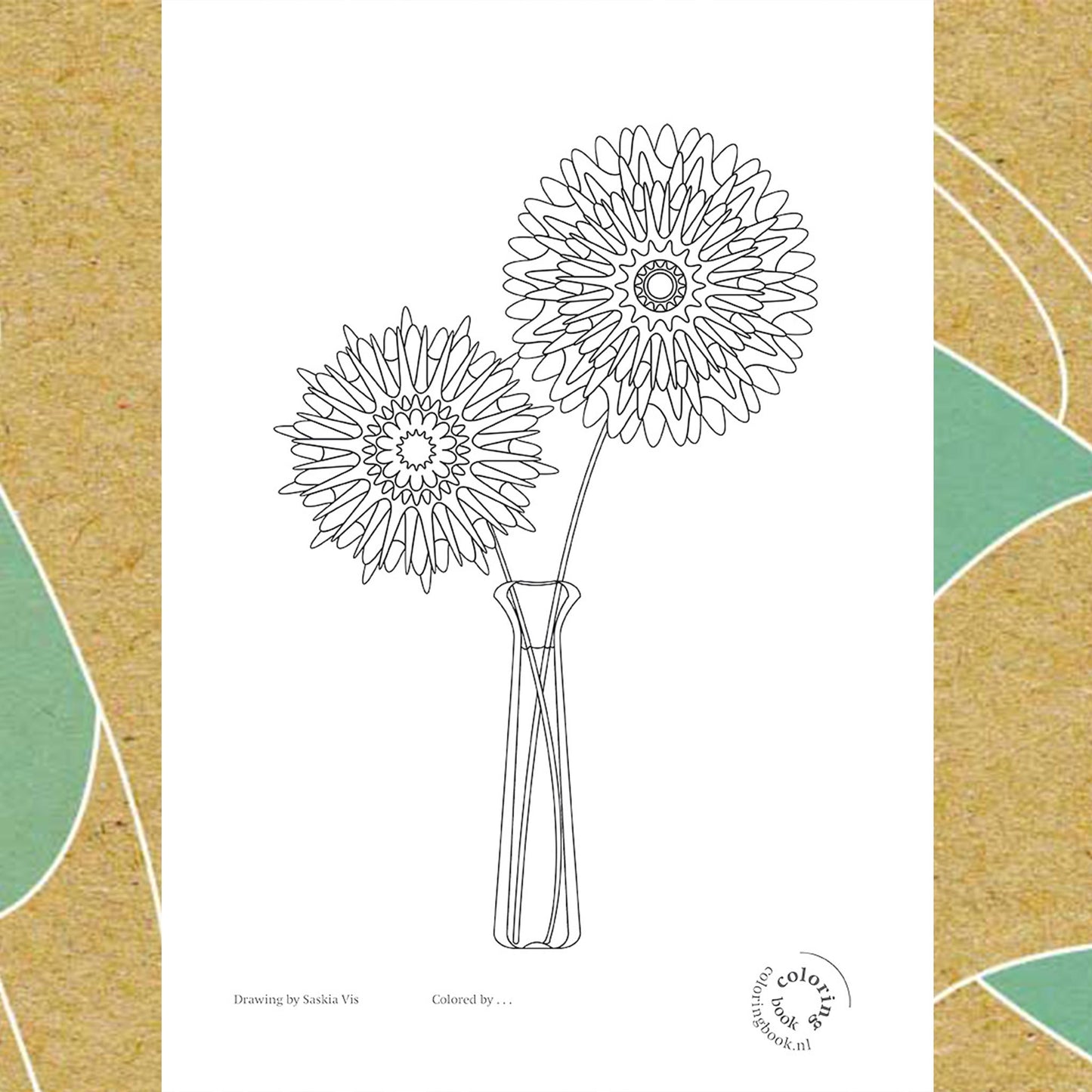Productafbeelding, gratis te downloaden coloring page 'een leuk stel' Download nr. 2