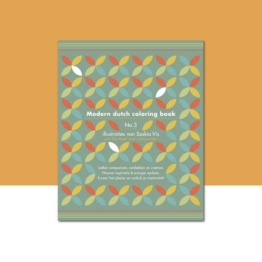 Productafbeelding, "modern dutch coloring book" nummer 3, met de voorzijde van het omslag in beeld