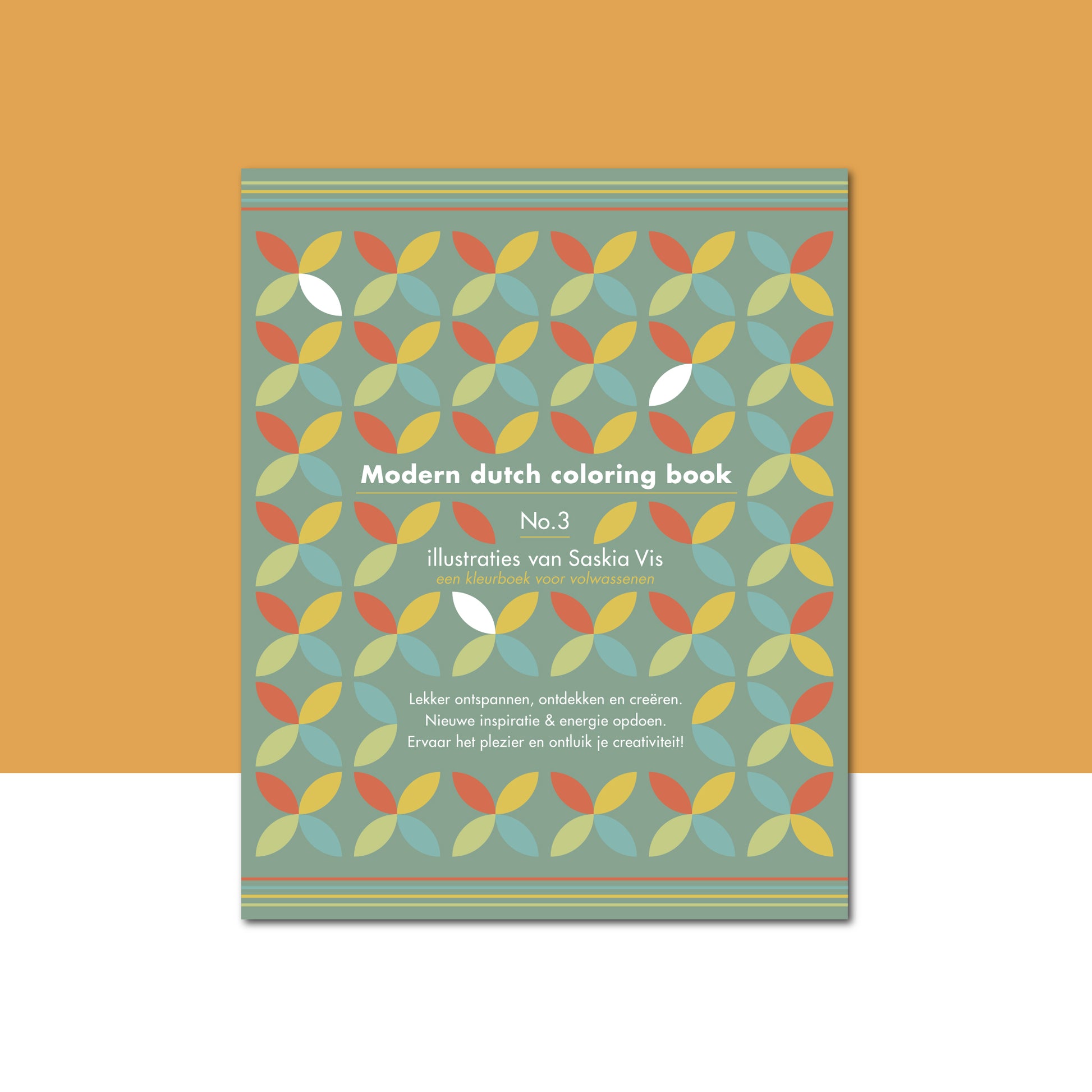 Productafbeelding, "modern dutch coloring book" nummer 3, met de voorzijde van het omslag in beeld