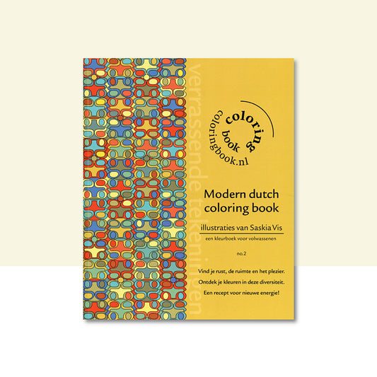 Productafbeelding, "modern dutch coloring book" nummer 2, met de voorzijde van het omslag in beeld