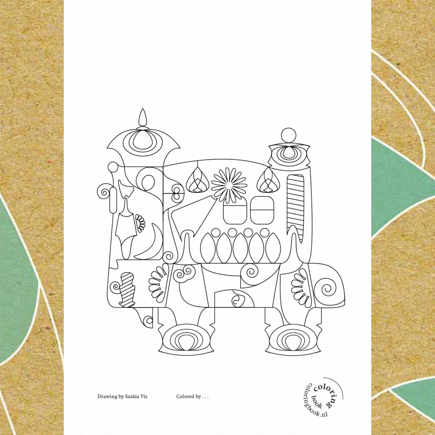 Productafbeelding, gratis te downloaden coloring page 'Kom in vorm kameleon' Download nr. 5