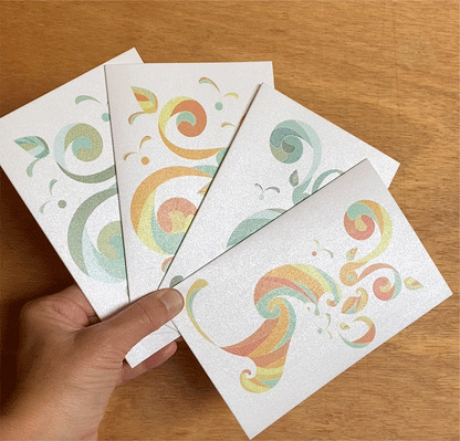 Greeting card - Sprankelende Collage (oranje) 2