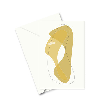 Productafbeelding, wenskaart "wensen in vorm 1", de voorzijde met een envelop