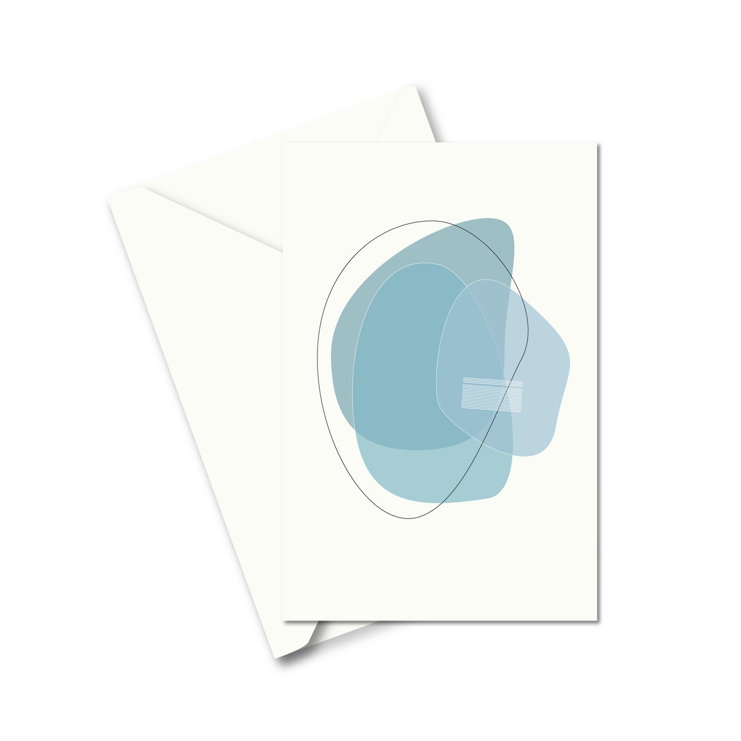 Productafbeelding wenskaart "wensen in vorm 2" voorzijde met envelop