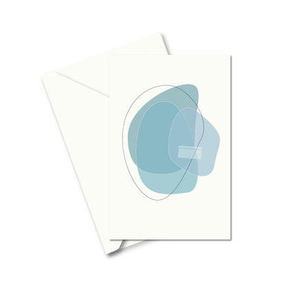 Productafbeelding, wenskaart "wensen in vorm 2", de voorzijde met een envelop